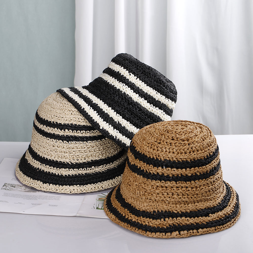 Bucket Hat Straw - Cappello da spiaggia da donna cappello
