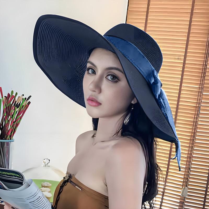 Bucket Hat Straw - Nuovo Cappello da Donna Pieghevole Estivo