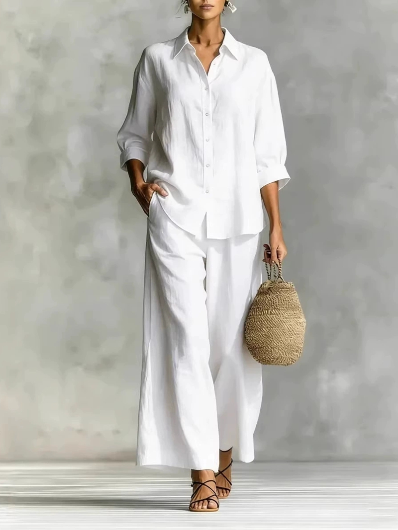 Nuovo Completo Casual da Donna - Linen Shirt Breathable recensione e prezzo